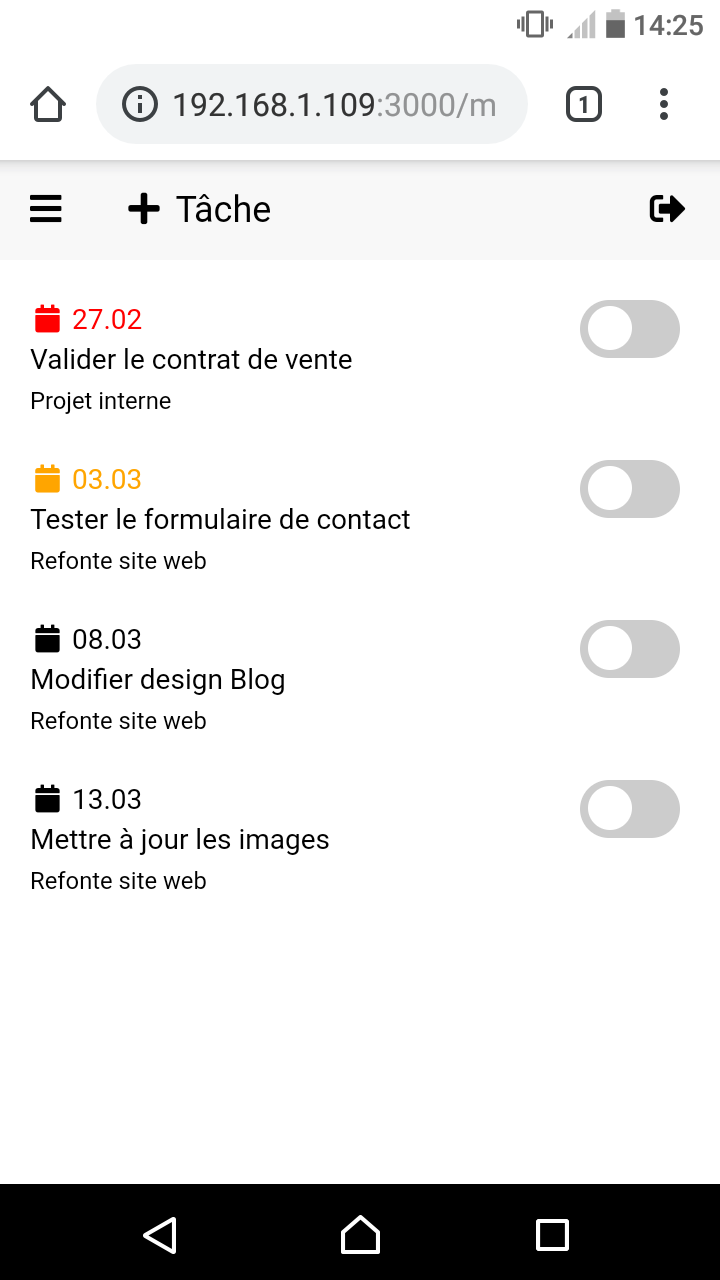 Application smartphone et tablette